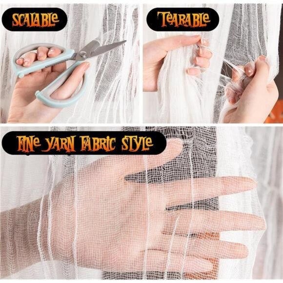 400" x 85" Halloween Creepy Cloth - Large Size Halloween Spooky Fabric Cloth - Picture 3 of 8